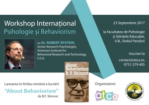 Workshop Internațional Psihologie și Behaviorism cu Dr. Robert Epstein